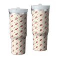 thumbnail image 1 of Christmas 30oz Handheld Travel Tumbler with Handle – Double Wall Stainless Steel Insulated Cup, Flip Straw Lid, Leak-Proof & BPA-Free for Hot and Cold Drinks – Durable Coffee & Juice Mug Black, 1 of 7