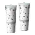 thumbnail image 1 of Christmas 30oz Handheld Travel Tumbler with Handle – Double Wall Stainless Steel Insulated Cup, Flip Straw Lid, Leak-Proof & BPA-Free for Hot and Cold Drinks – Durable Coffee & Juice Mug Black, 1 of 7