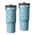 thumbnail image 1 of Christmas 30oz Handheld Travel Tumbler with Handle – Double Wall Stainless Steel Insulated Cup, Flip Straw Lid, Leak-Proof & BPA-Free for Hot and Cold Drinks – Durable Coffee & Juice Mug Black, 1 of 7