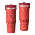 thumbnail image 1 of Christmas 30oz Handheld Travel Tumbler with Handle – Double Wall Stainless Steel Insulated Cup, Flip Straw Lid, Leak-Proof & BPA-Free for Hot and Cold Drinks – Durable Coffee & Juice Mug Black, 1 of 6