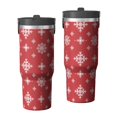 thumbnail image 1 of Christmas 30oz Handheld Travel Tumbler with Handle – Double Wall Stainless Steel Insulated Cup, Flip Straw Lid, Leak-Proof & BPA-Free for Hot and Cold Drinks – Durable Coffee & Juice Mug Black, 1 of 7