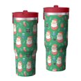 thumbnail image 1 of Christmas 30oz Handheld Travel Tumbler with Handle – Double Wall Stainless Steel Insulated Cup, Flip Straw Lid, Leak-Proof & BPA-Free for Hot and Cold Drinks – Durable Coffee & Juice Mug Black, 1 of 7