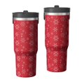 thumbnail image 1 of Christmas 30oz Handheld Travel Tumbler with Handle – Double Wall Stainless Steel Insulated Cup, Flip Straw Lid, Leak-Proof & BPA-Free for Hot and Cold Drinks – Durable Coffee & Juice Mug Black, 1 of 7