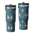 thumbnail image 1 of Christmas 30oz Handheld Travel Tumbler with Handle – Double Wall Stainless Steel Insulated Cup, Flip Straw Lid, Leak-Proof & BPA-Free for Hot and Cold Drinks – Durable Coffee & Juice Mug Black, 1 of 7