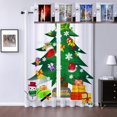 thumbnail image 1 of Christmas 3D Digital Printing Snowman Curtain Christmas Decorations Living Room Bedroom Curtain, 1 of 6