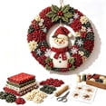 thumbnail image 1 of Christmas 3D Fabric Poke Wreath DIY Kit, Christmas Wreath DIY Kit for Adults Teens, Christmas Decorations Gift (Bell), 1 of 7