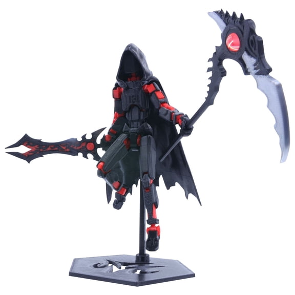 Christmas 3D Printed Titan Robot Mobile Doll Posable Action Figure with Interchangeable Hands for Collections, Red