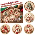 thumbnail image 1 of Christmas 3D Punch Needle Felt Art DIY Kit, Festive Wool Punch Embroidery Hoop Wall‑Hanging Craft Set, 1 of 6