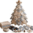 thumbnail image 1 of Christmas 3D Quilted Tree Ornament Craft Kit, Angel Choir Beaded Patchwork Design for Adults and Tabletop Decor, 7.87 in, 1 of 2