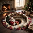 thumbnail image 1 of Christmas 3D Rug,Optical Illusion Round Area Mat, Decorative Deep Vortex Illusion Rug With Depth Pattern,Funny Santa Claus Non-Slip Mats,For Living Room & Bedroom Christmas Decor (A,39.37"), 1 of 7