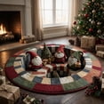 thumbnail image 1 of Christmas 3D Rug,Optical Illusion Round Area Mat, Decorative Deep Vortex Illusion Rug With Depth Pattern,Funny Santa Claus Non-Slip Mats,For Living Room & Bedroom Christmas Decor (D,39.37"), 1 of 7