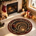 thumbnail image 1 of Christmas 3D Rug Round Optical Illusion Non-Slip,Non-Slip & Wear-Resistant, Machine Washable, Indoor Entryway Use, Festive Holiday Decor, 1 of 5