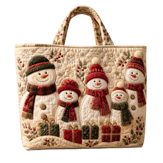Christmas 3D Snowman Print Tote Bag for Women Large Capacity Shopping Handbag Holiday Graphic Shoulder Bag Reusable Grocery Tote