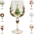 thumbnail image 1 of Christmas 3D Wine Glass Collection Gift Box Set,3D Christmas Glassware with Raised Holiday Designs,Festive Christmas Glass Cups for Wine,Drinks,Party and Home Decor(A5), 1 of 7