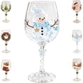 thumbnail image 1 of Christmas 3D Wine Glass Collection Gift Box Set,3D Christmas Glassware with Raised Holiday Designs,Festive Christmas Glass Cups for Wine,Drinks,Party and Home Decor(A1), 1 of 7