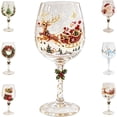 thumbnail image 1 of Christmas 3D Wine Glass Collection Gift Box Set,3D Christmas Glassware with Raised Holiday Designs,Festive Christmas Glass Cups for Wine,Drinks,Party and Home Decor(A3), 1 of 7