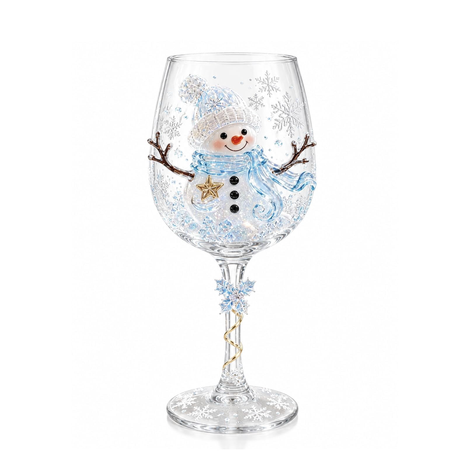 Wine Box Pack Christmas 3D Wine Glass Collection Gift Box Set, Raised Holiday Goblet ...