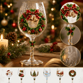 thumbnail image 1 of Christmas 3D Wine Glass Collection Gift Box Set, Raised Holiday Wine Glass with Santa Snowman Tree Wreath Stocking Reindeer Designs, Festive Drinkware for Christmas Parties, 1 of 7