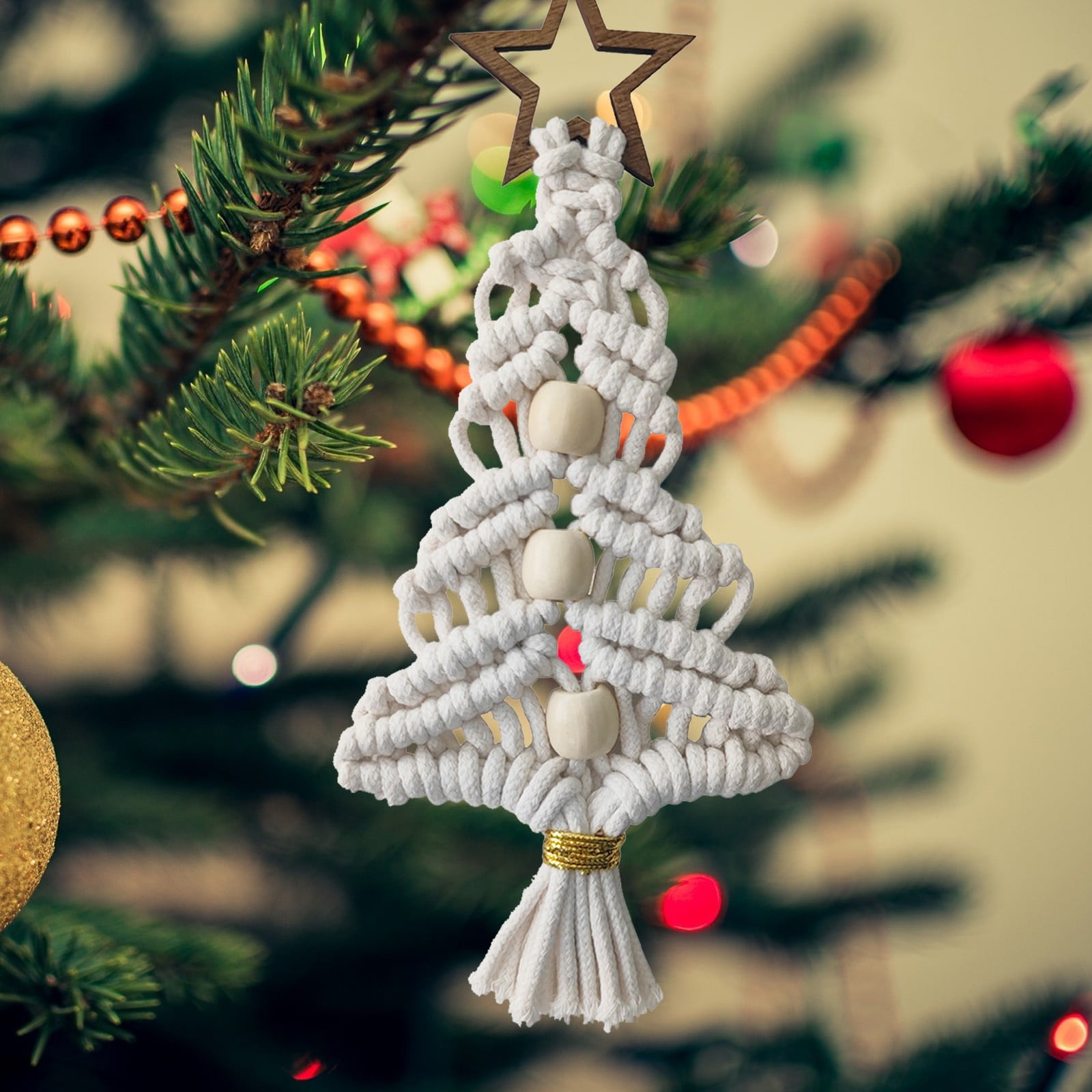 Christmas 3Pcs Christmas Tree Hand Woven Ornaments Christmas Decoration