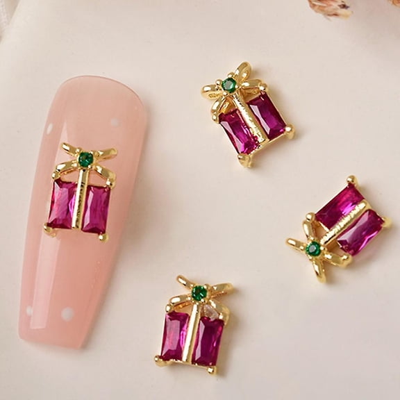 Christmas 3d Nail Charms Snowflake Nail Art Rhinestones Metal Nail Art Studs