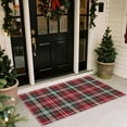 thumbnail image 1 of Christmas 3x5 Entry Rug - Small Washable Indoor Outdoor Mats for Front Door Non-Slip Porch Rug Holiday Tartan Plaid Throw Rugs for Living Room Bedroom Entryway Kitchen Office Porch Decor, 1 of 9