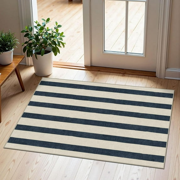 Christmas 3x5 Entry Rug - Small Washable Indoor Outdoor Mats for Front Door Non-Slip Porch Rug Holiday Tartan Plaid Throw Rugs for Living Room Bedroom Entryway Kitchen Office Porch Decor