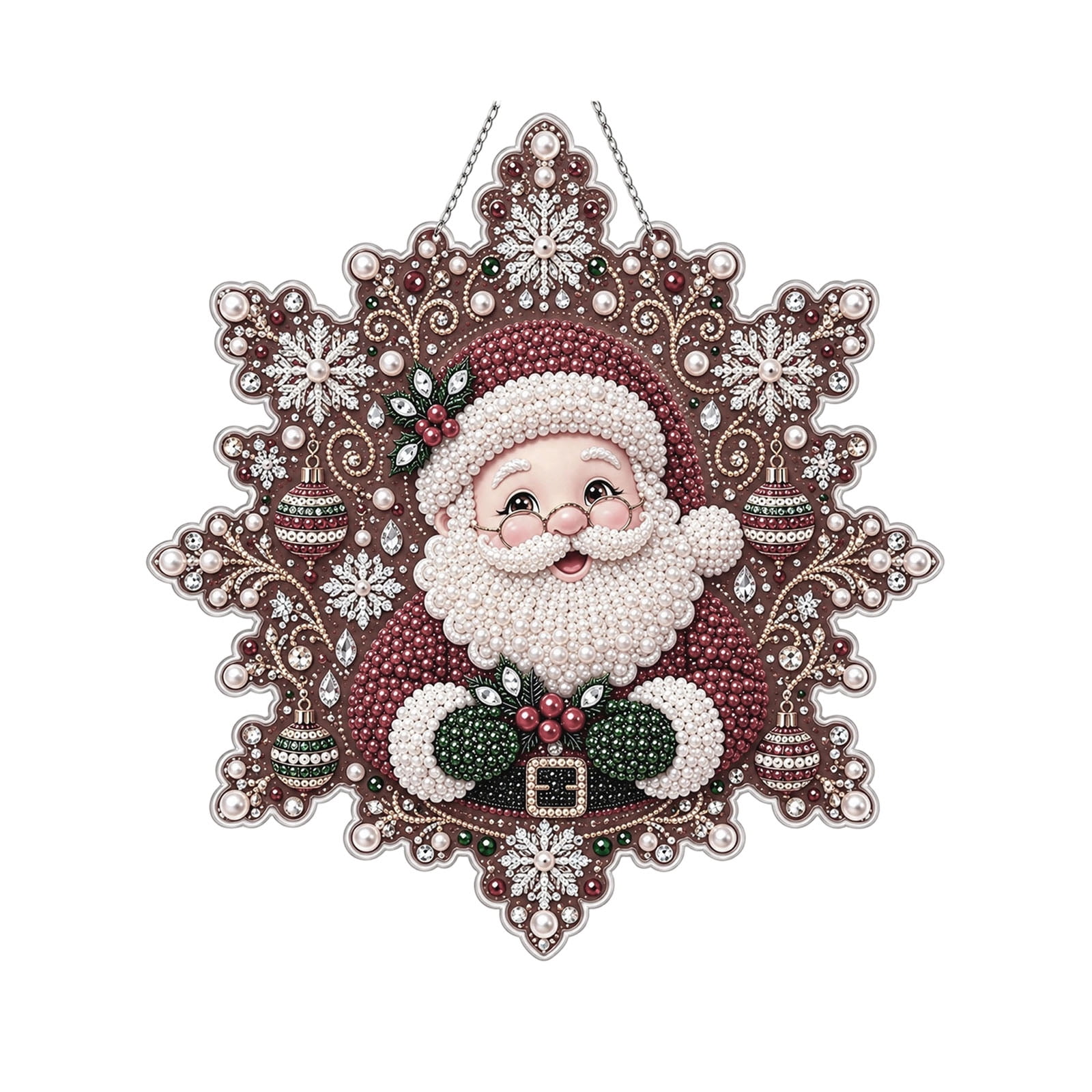 Christmas 4-Piece Diamond Art Suncatcher Set, Window Hanging Decoration ...