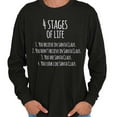 thumbnail image 1 of Christmas 4 Stages of Life Santa List Plus Size Long Sleeve Graphic Tee Shirt Brisco Brands 2X, 1 of 3