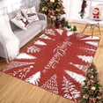 thumbnail image 1 of Memoryfield Christmas 4' x 6' Area Rugs, Washable Living Room Rug Merry Christmas Non Slip Carpet for Bedroom, Low Pile Soft Non Shedding Throw Rugs for Holiday, Red, 1 of 8