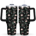 thumbnail image 1 of Christmas 40 OZ Tumbler with Handle Insulated Leakproof Christmas Snowflake Ball Travel Mug Modern Cafe Tumblers for Spring Summer Birthday Christmas for Women Men Friend Dad, 1 of 6