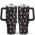 thumbnail image 1 of Christmas 40 OZ Tumbler with Handle Stainless Steel Christmas Snowflake Ball Cup Decorative Tumbler for Home Office Supplies Birthday Christmas for Women Men Friend Dad, 1 of 6