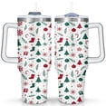 thumbnail image 1 of Christmas 40 OZ Tumbler with Handle Stainless Steel Coffee Travel Mug Christmas Tree Cafe Tumblers for Home Office Supplies Tumbler for Outdoor Sports Wedding, 1 of 6