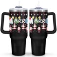 thumbnail image 1 of Christmas 40 Oz Tumbler with Handle Lid and Straw Stainless Steel Double Walled Vacuum Insulated Cup Merry Christmas Gifts Tumbler for Women Men Friends Outdoor Indoor, 1 of 6