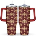 thumbnail image 1 of Christmas 40 Oz Tumbler with Handle Lid and Straw Stainless Steel Double Walled Vacuum Insulated Cup Merry Christmas Gifts Tumbler for Women Men Friends Outdoor Indoor, 1 of 6
