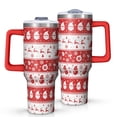 thumbnail image 1 of Christmas 40oz Tumbler– Stainless Steel Insulated Tumbler with Handle and Straw, Large Capacity Travel Cup for Hot & Cold Drinks, 1 of 7