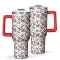 thumbnail image 1 of Christmas 40oz Tumbler– Stainless Steel Insulated Tumbler with Handle and Straw, Large Capacity Travel Cup for Hot & Cold Drinks, 1 of 7