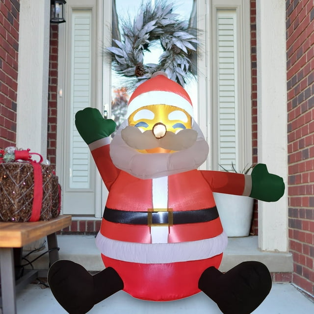 Christmas 4FT Inflatable Santa Claus, Outdoor Yard Decorations