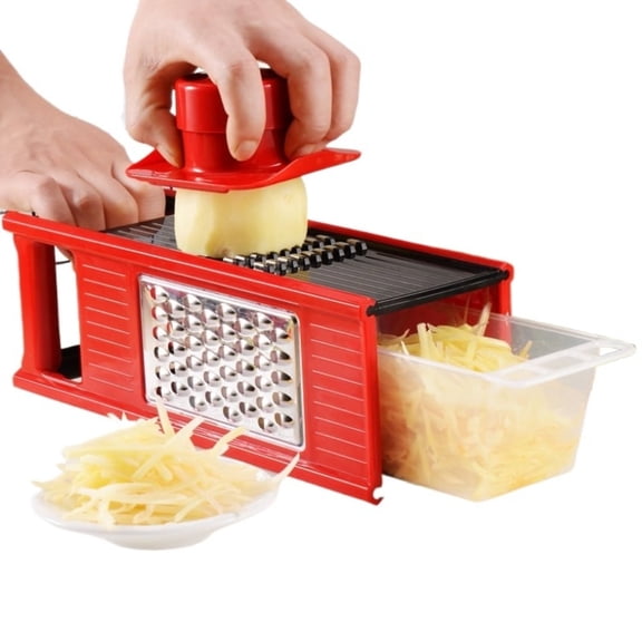 Christmas 5-in-1 Four sided Square Vegetable Slicer Vegetables Fruits Grinder Slicing Tool for Potato, Lemon, Ginger, Kitchen Accessories