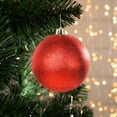 thumbnail image 1 of Christmas 6" (150mm) Dark Glitter Extra Large Solid Oversized Huge Big Outdoor Plastic, Water Resistant Ball Ornament Hanging Tree Decorations, 1 of 9