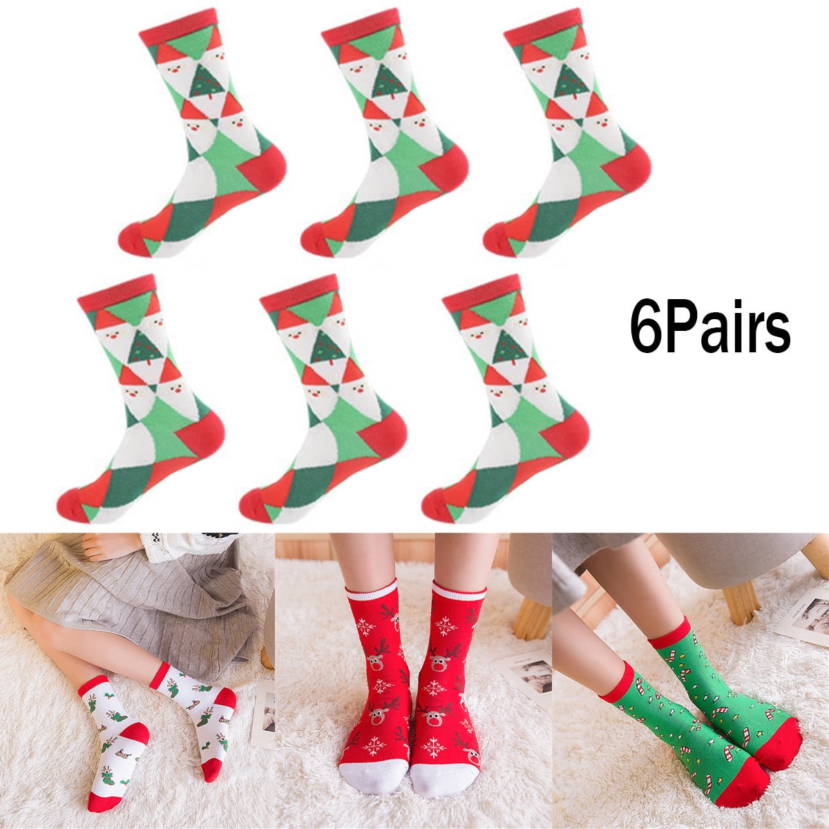 Buy Aniwon Men's 3 Pairs Christmas Socks Fun Cute Socks Cartoon