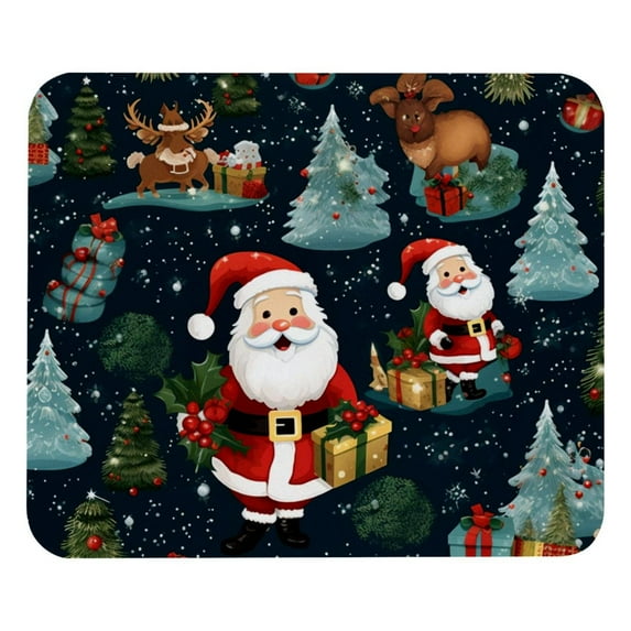 Christmas 8.3x9.8 Inch Square Desk Mat with Non-Slip Rubber Bottom for Office and Gaming – Printed Mouse Mat, Desk Mat, Gaming Mouse Pad