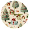 Christmas 9.8 Inch Round Acrylic Silent Wall Clock, Non Ticking Battery
