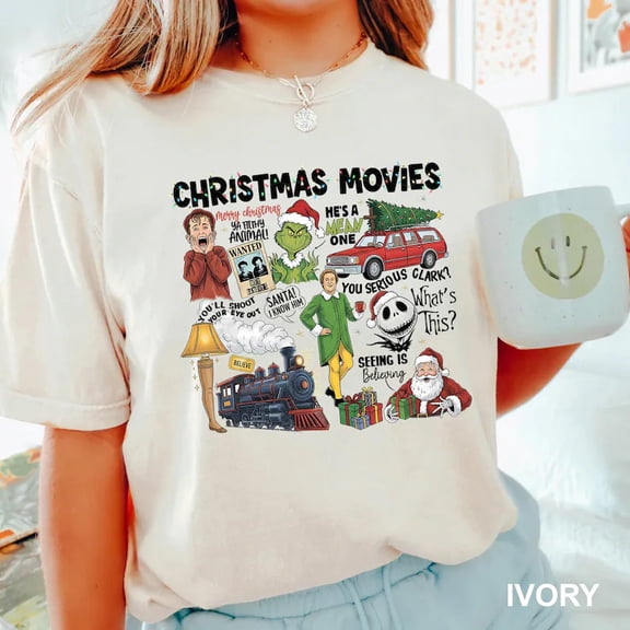 Christmas 90s Movies Holiday Film Lover T-Shirt