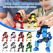 Christmas 9Pcs 3D Printed Articulated Action Figure Robot Model Fully Movable Joints Creative Assembly Decompression Toys for Desktop Decoration Valentines Day Gift
