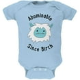 thumbnail image 1 of Christmas Abominable Since Birth Yeti Light Blue Soft Baby One Piece - 3-6 months, 1 of 1