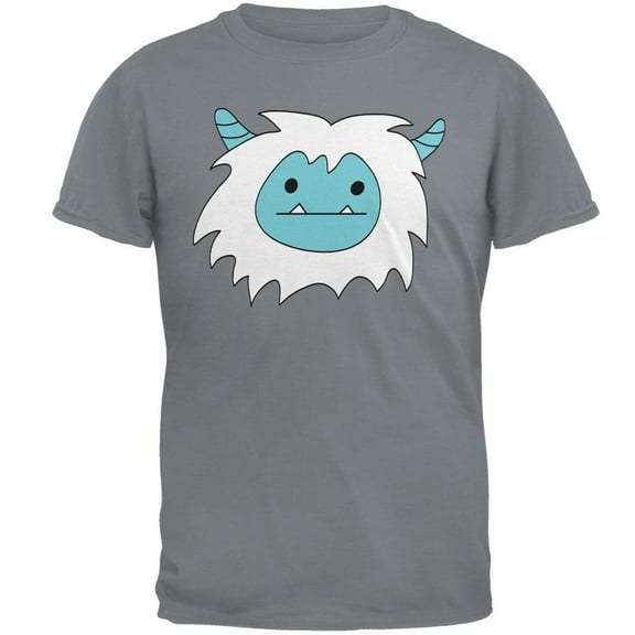 Christmas Abominable Yeti Gravel Grey Adult T-Shirt - 3X-Large