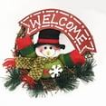 thumbnail image 1 of Christmas Wreath Snowman Xmas Door Sign Cardinal Snowflakes Door Hanger for Porch Wall Decor Winter Holiday, 1 of 5