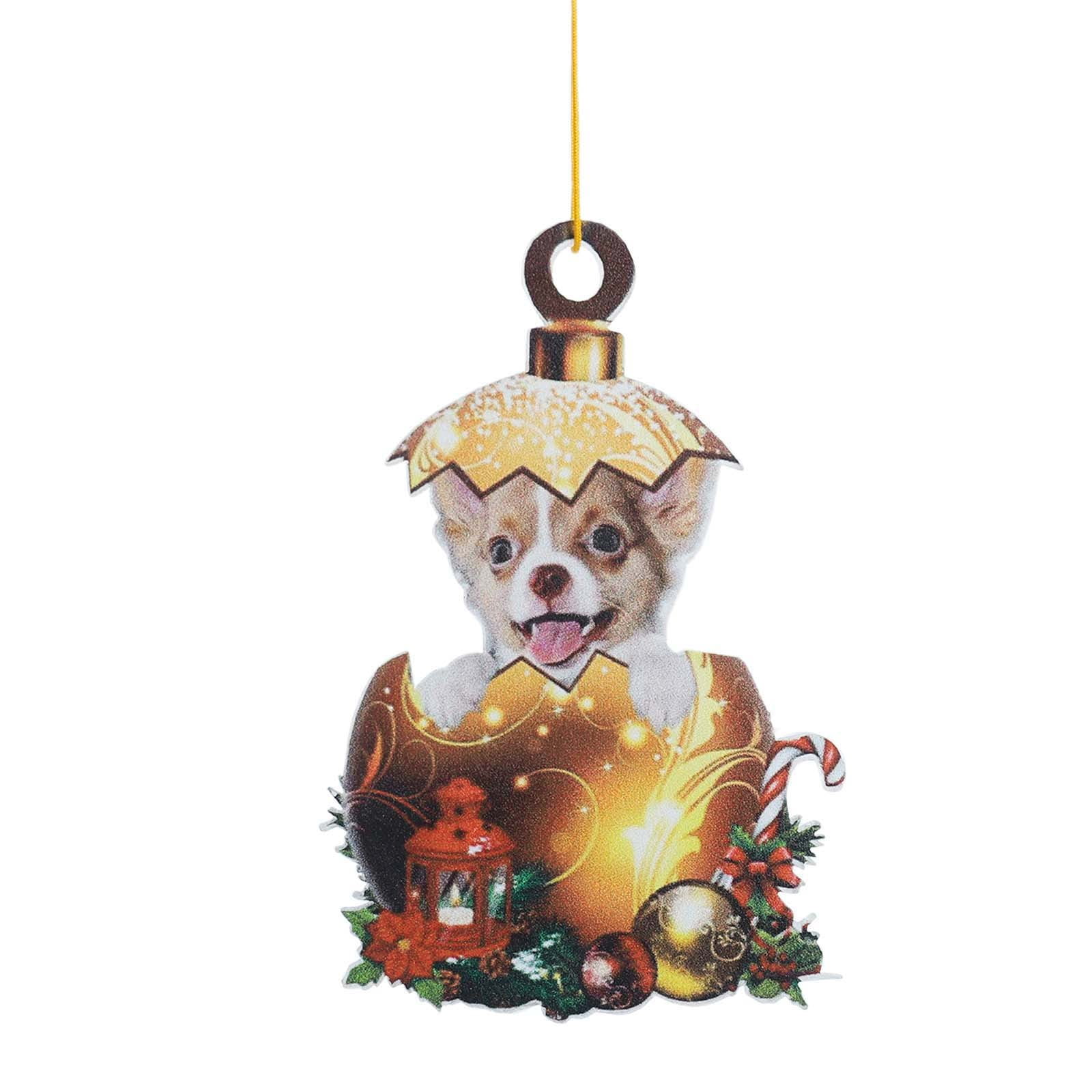 Christmas Acrylic Double Side Christmas Golden Eggs For Dogs