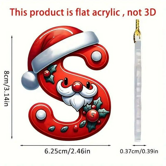 Christmas Acrylic Letter Pendant 2025 Merry Cristmas Decoration for