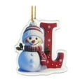 thumbnail image 1 of Christmas Acrylic Ornament for Tree Decorations 26 Letter Decorative Hanging Christmas Letters DIY Ornaments for Xmas Tree L, 1 of 7